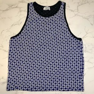 Zara Knit Tank Top Blue